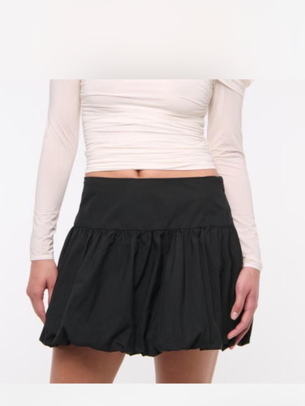 Women’s Black Bubble Mini Skort